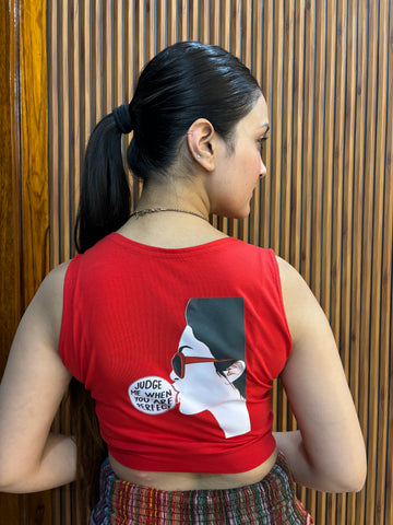 Judge me stretchable cotton blouse