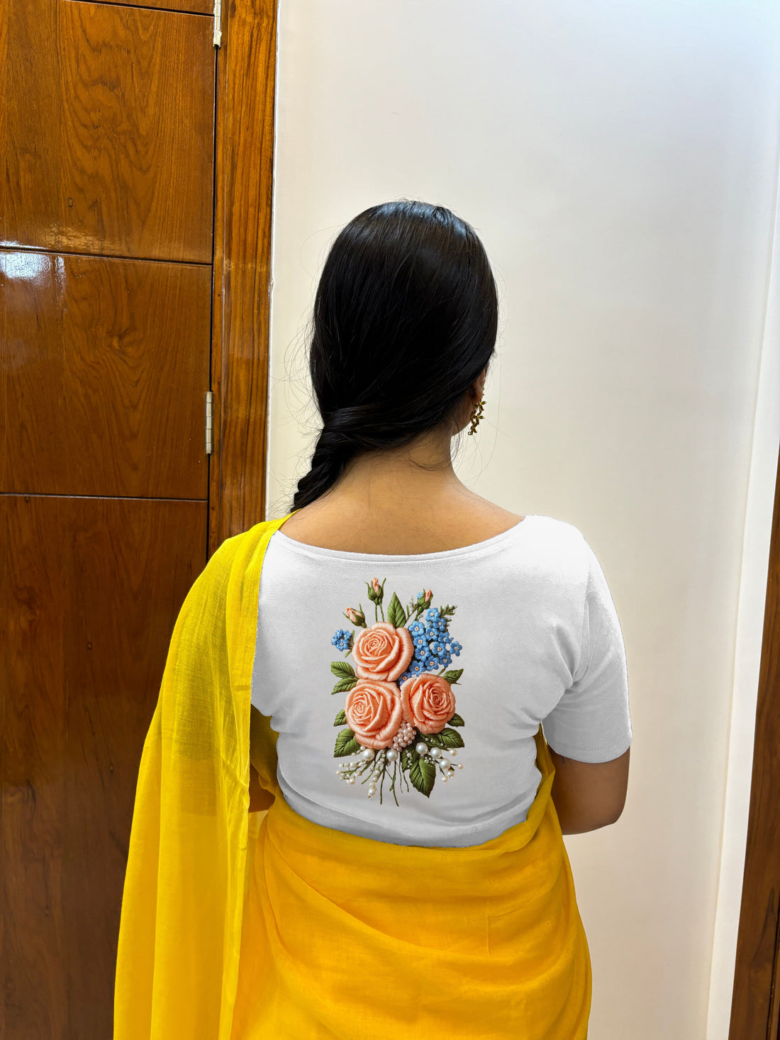 Half Sleeve 3d Print -4 Blouse