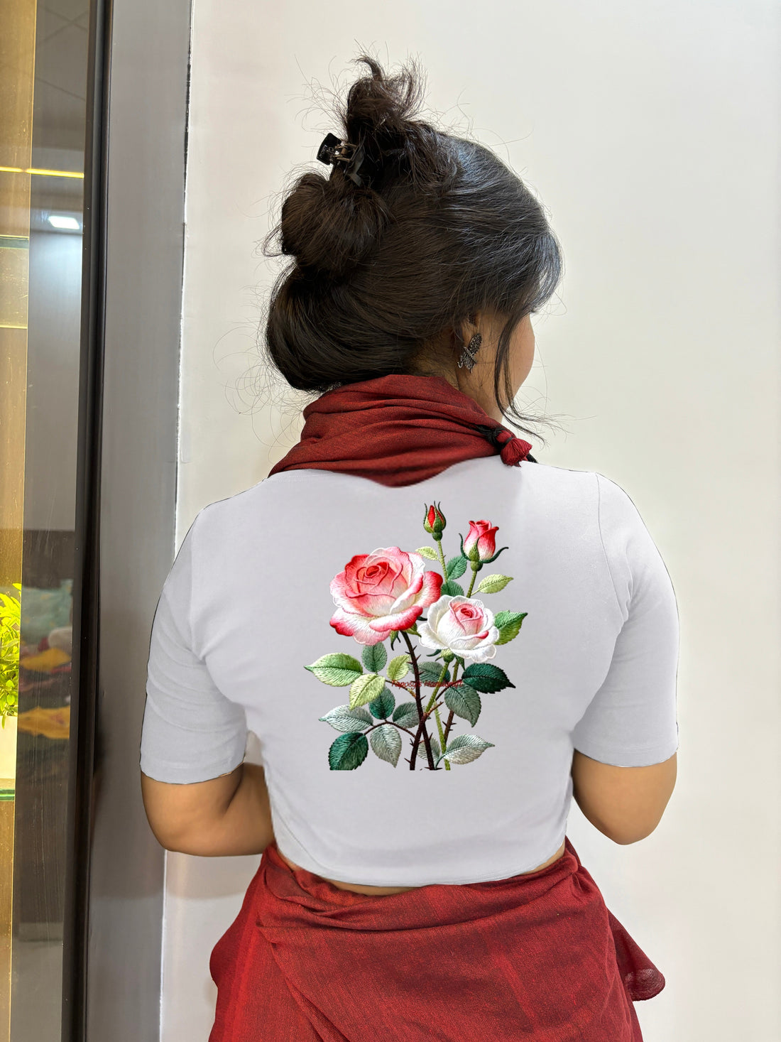 Half Sleeve 3d -6 Print blouse