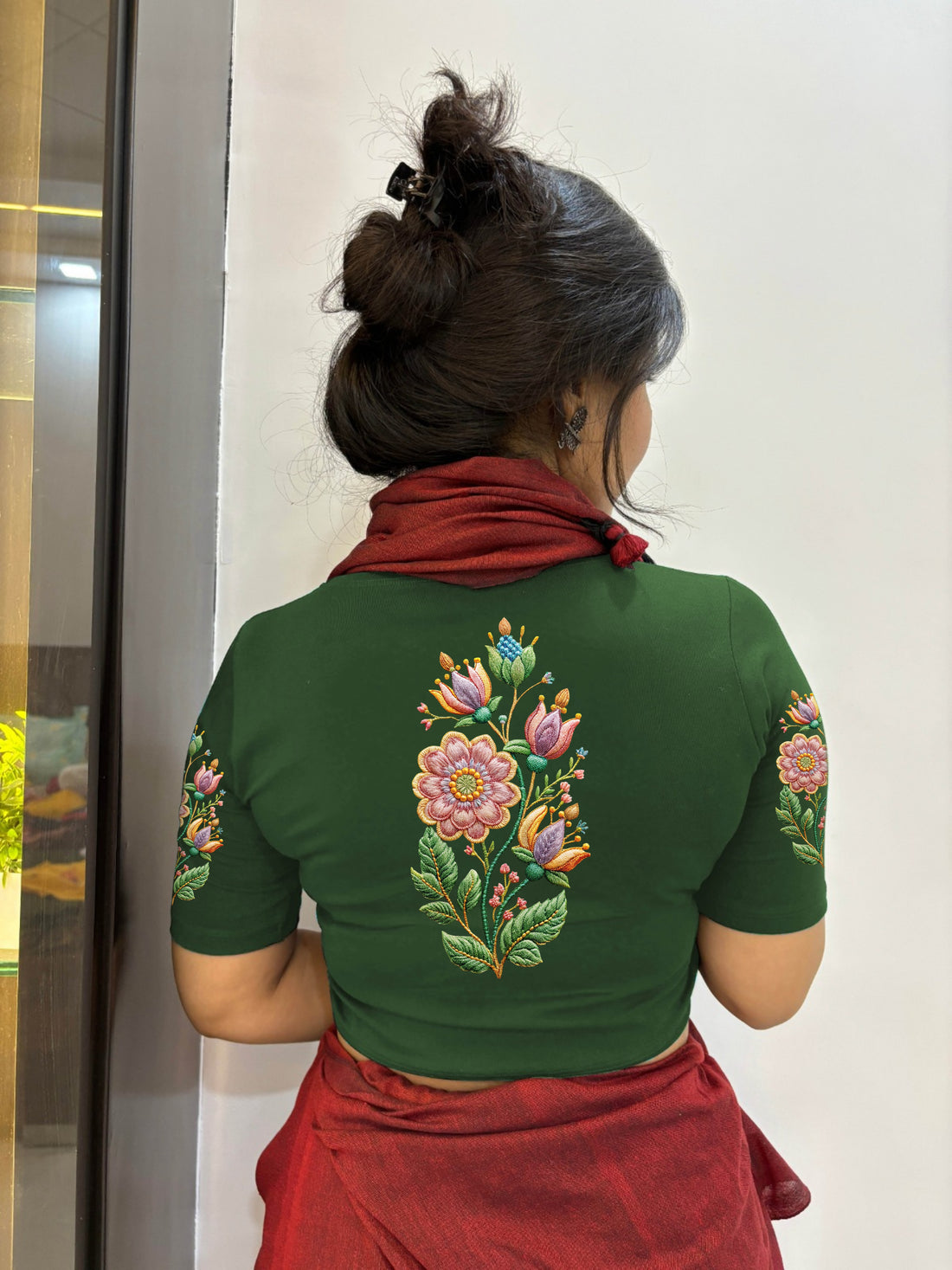 Half Sleeve 3d -5 print Blouse