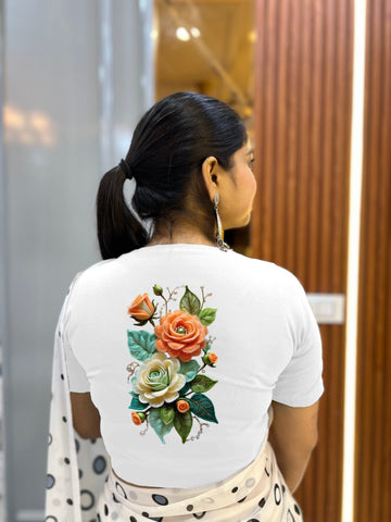 Half Sleeve 3D-9 Print Blouse