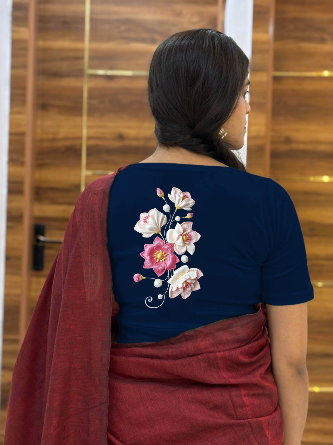 Half Sleeve 3d-11 print Blouse