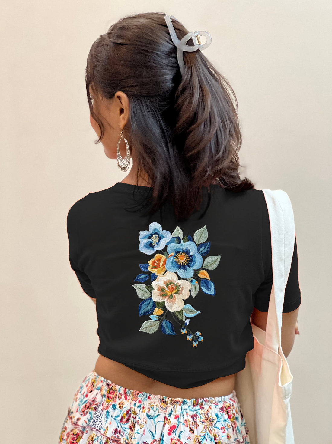 Half Sleeve 3D -3Print Blouse