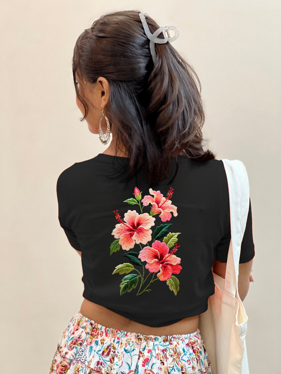 Half Sleeve 3D-2Print Blouse