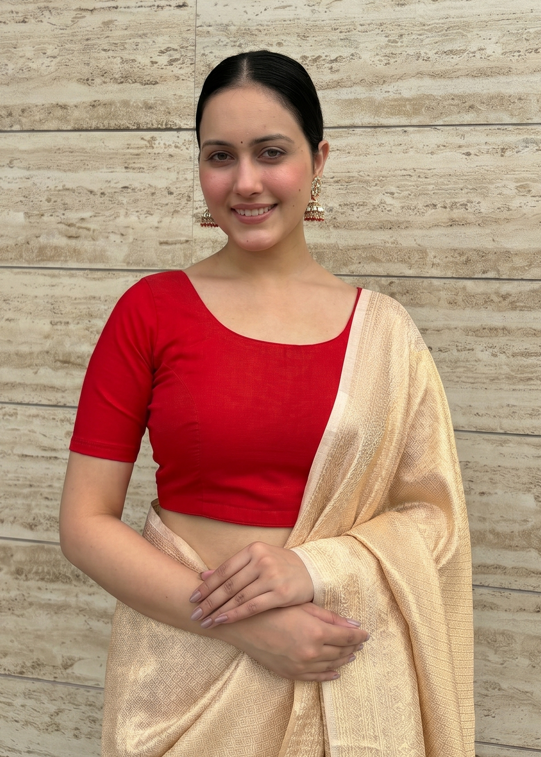Half Sleeve Karwachauth Blouse 105