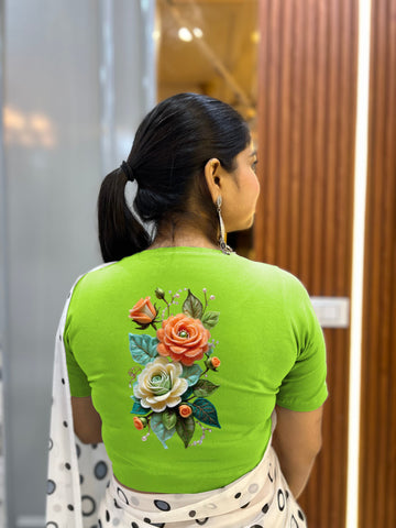 Half Sleeve 3D-9 Print Blouse