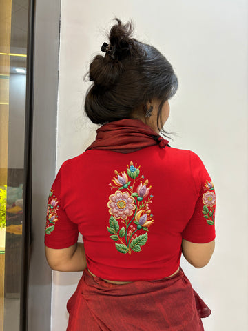 Half Sleeve 3d -5 print Blouse