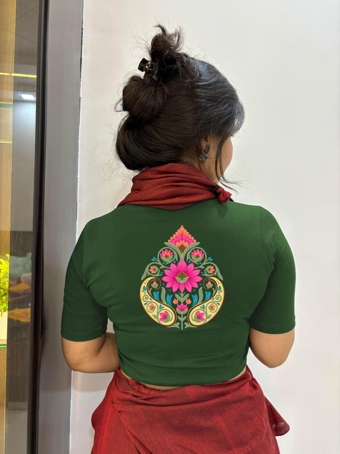 Lotus Paan Half Sleeve Blouse