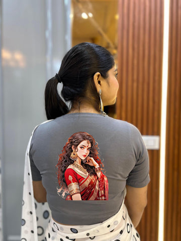 Lady Print Ester Half sleeve Blouse