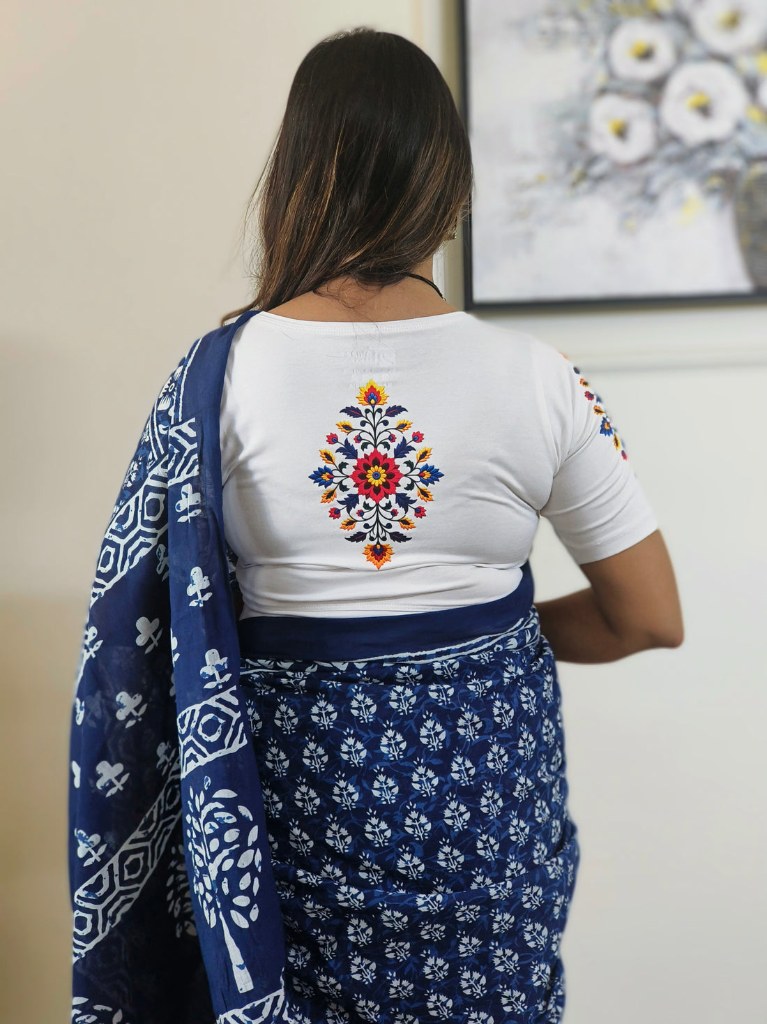 Half Sleeve 3d -10 Print Blouse