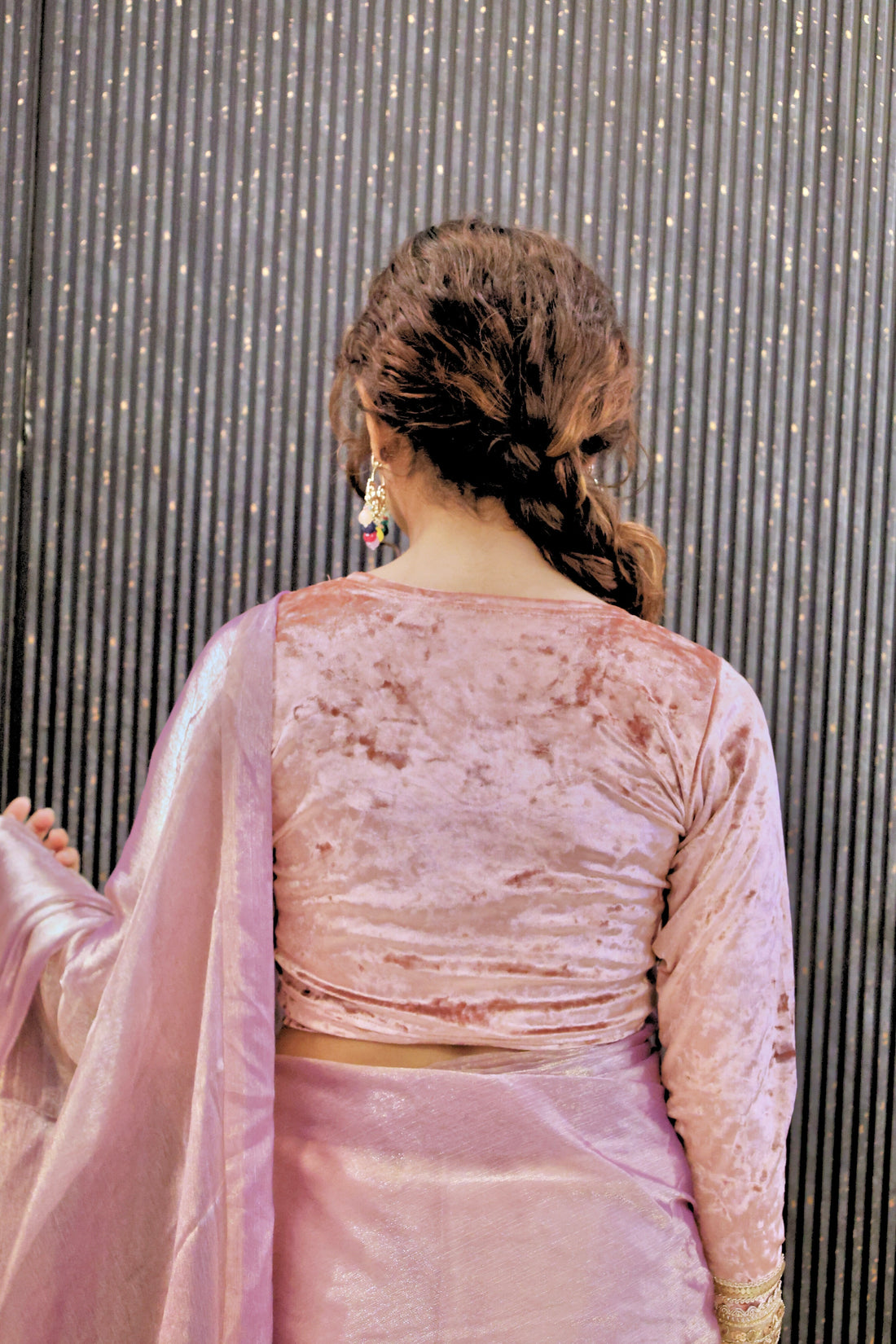 Sleeve Lace Velvet Full Sleeve Blouse