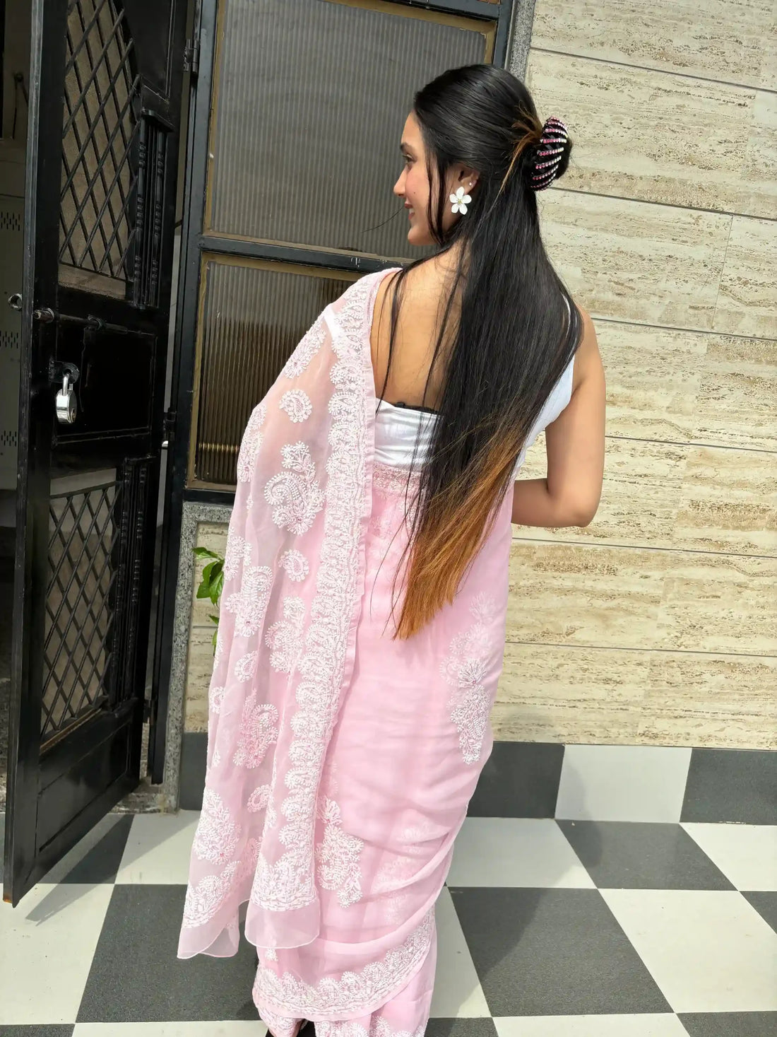 sleeve less wt stretchable cotton blouse