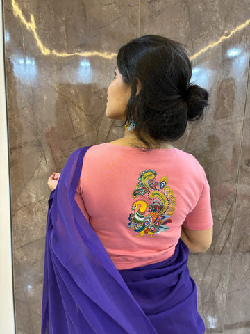 Paisely Print Half Sleeve Blouse