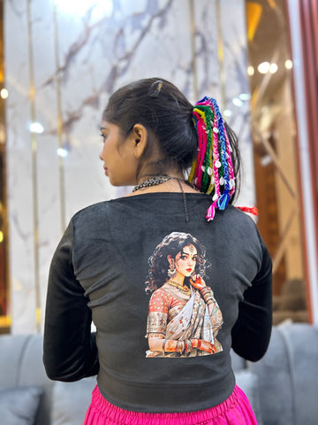 beige girl stretchable cotton blouse