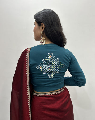 warli Stretchable cotton blouse