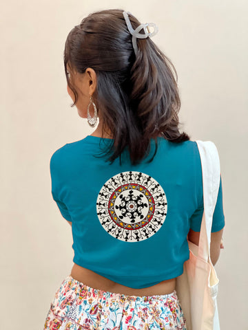 Circle Mandala Half Sleeve Blouse