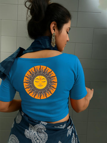 Sun Print Half Sleeve blouse