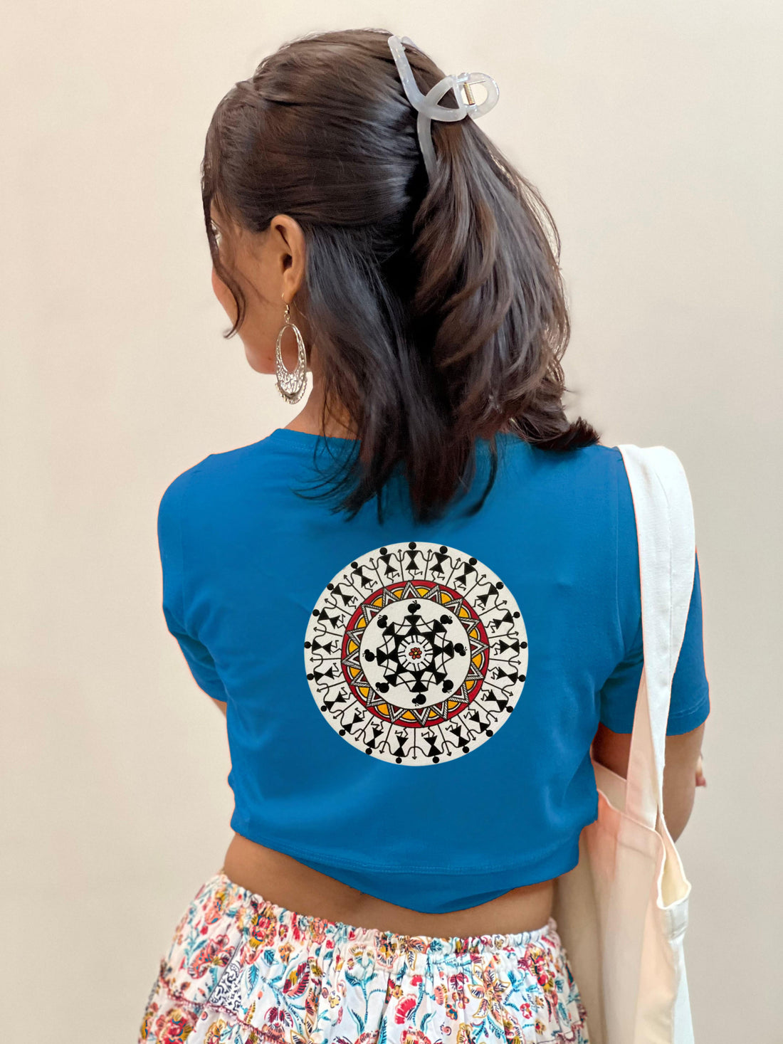 Circle Mandala Half Sleeve Blouse