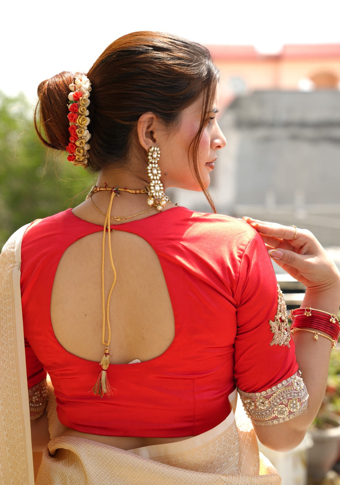 Luxora Half sleeve Sleeve embroidery Blouse