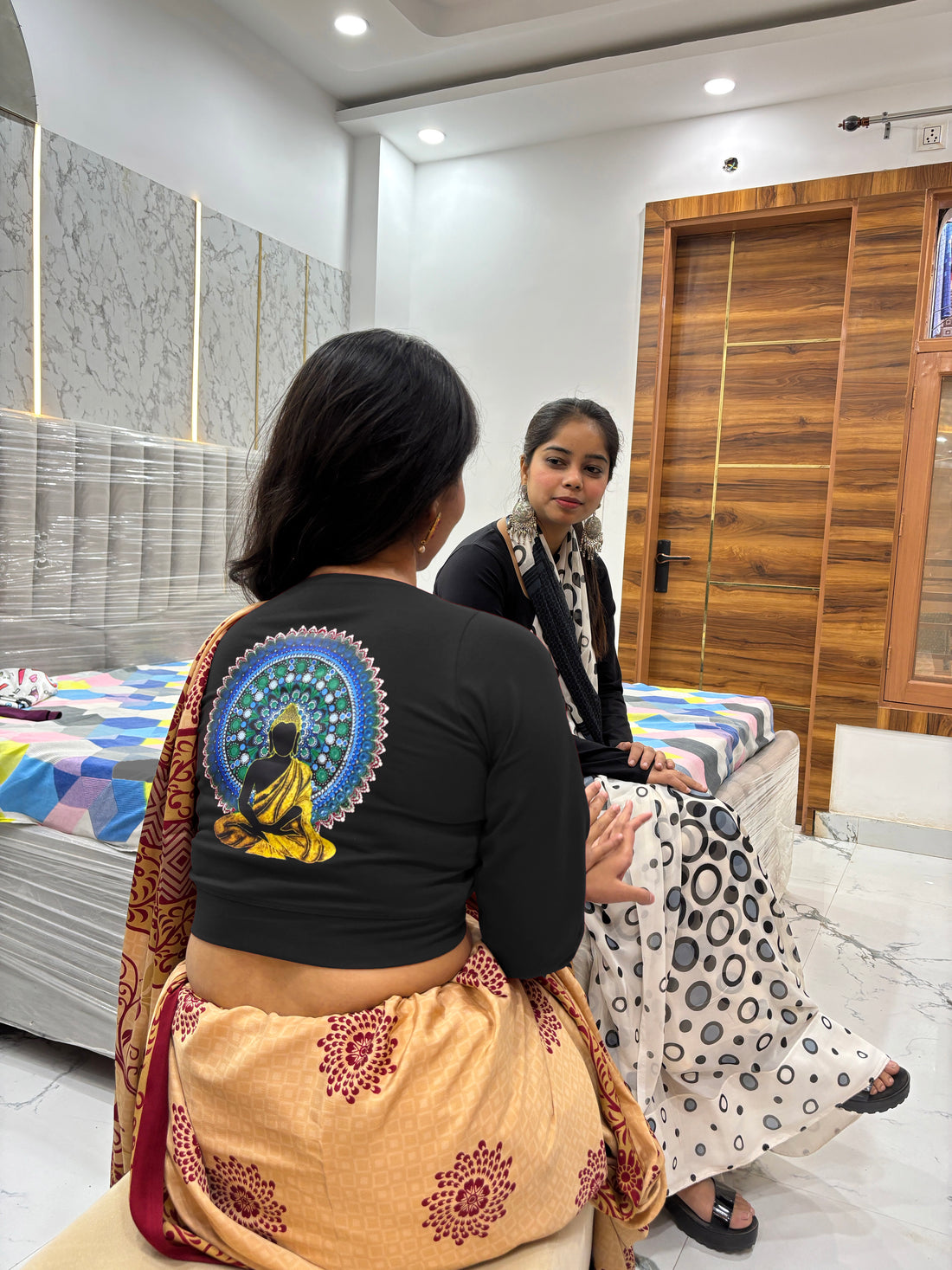 buddha stretchable cotton blouse