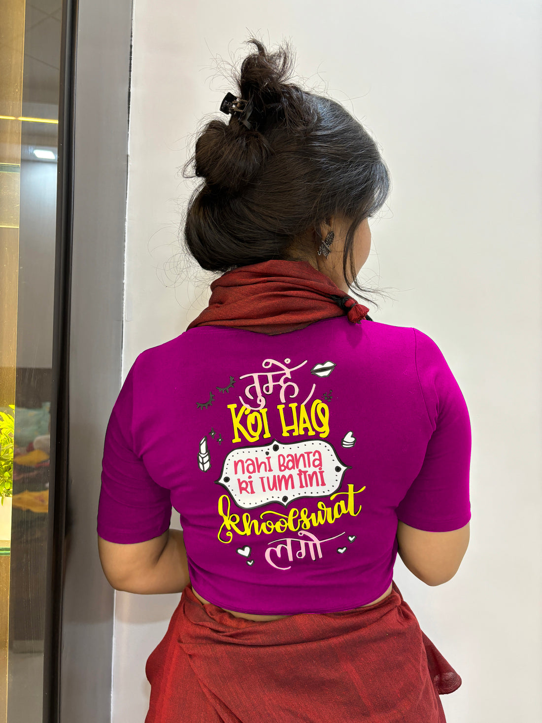 khoobsurat  stretchable cotton blouse