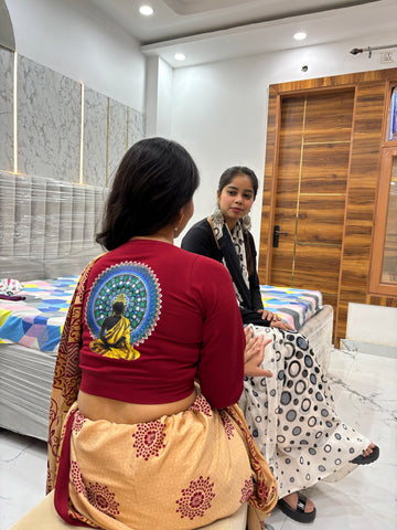 buddha stretchable cotton blouse