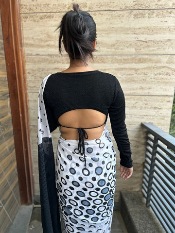 Backless full sleeve blouse