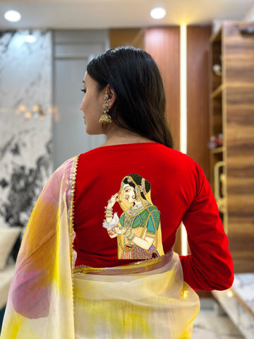 kalamkari queen stretchable cotton blouse