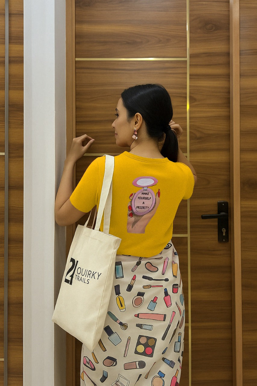 makeup kit stretchable cotton blouse