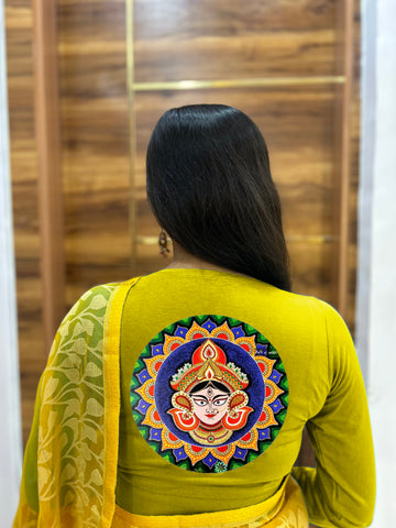durga circle  stretchable cotton blouse